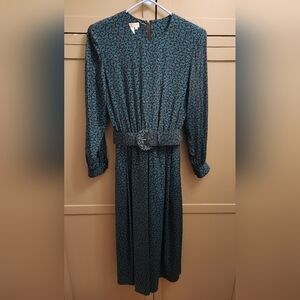 Talbots Vintage Bow Print Dress